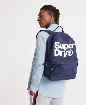 Superdry Logo Montana Férfi Hátizsák Kék | HLEKT1630